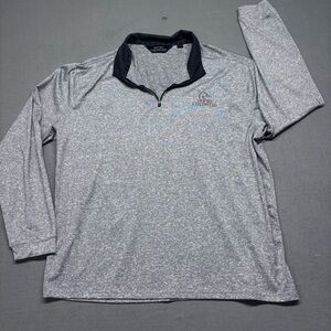 Ducks Unlimited Adult XL Gray Quarter Zip Athletic Outdoors Men mock Neck